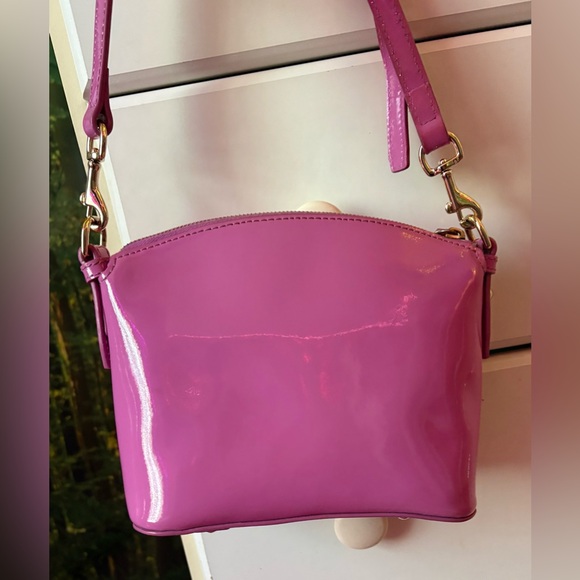 Dooney & Bourke Orchid Patent Leather Shoulder Bag - Picture 3 of 8